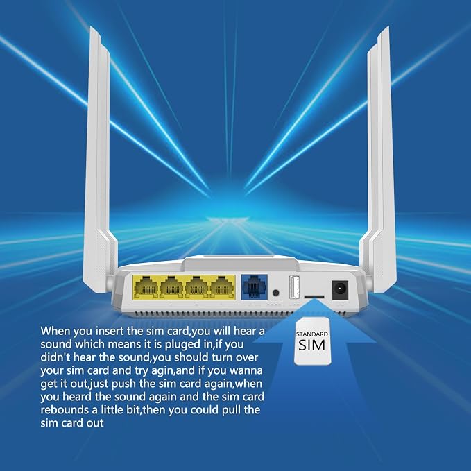 ZBT AC1200 4G LTE Router with SIM Card Slot, Unlocked Cat4 150Mbps Dual Band - Image 2
