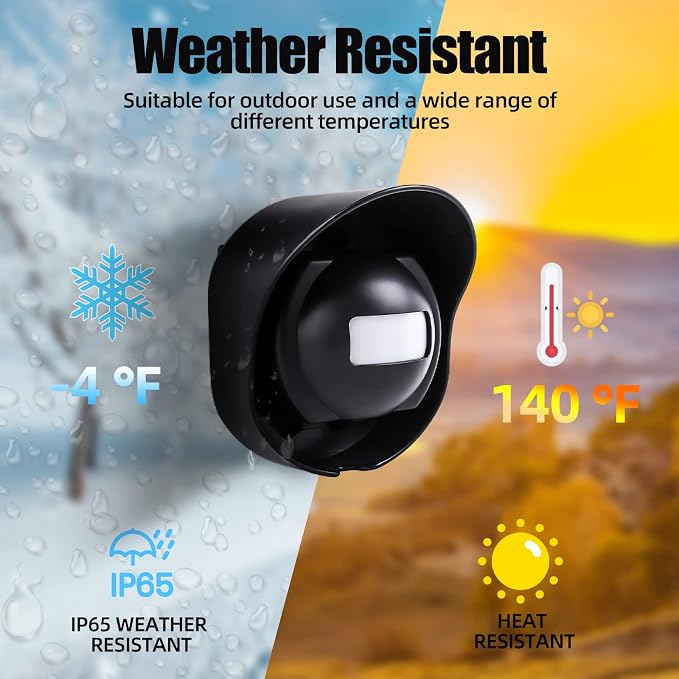 Driveway Alarm-328ft Long Range Wireless Driveway Alarm Weatherproof Outdoor - Image 3