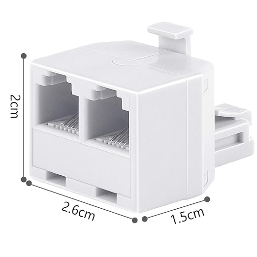 Uvital RJ11 Duplex Wall Jack Adapter Dual Phone Line Splitter Wall Jack Plug 1 - Image 6
