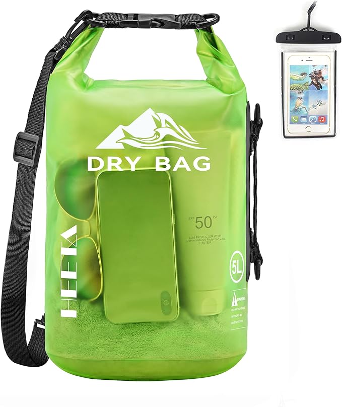 HEETA Dry Bag Waterproof for Women Men, 5L/10L/20L/30L/40L Roll Top Lightweight by HEETA