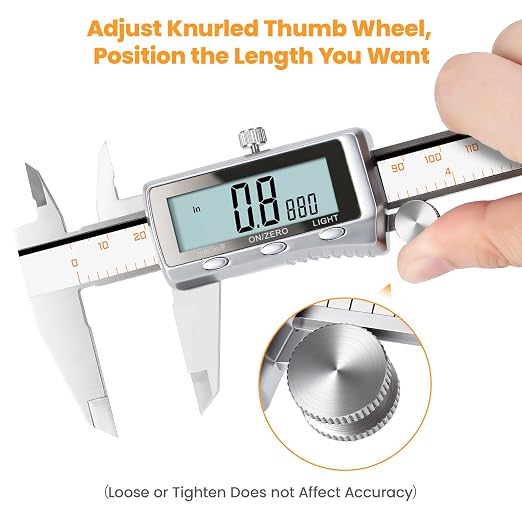 HARDELL Digital Caliper 8 Inch, Rechargeable All Metal Electronic Micrometer - Image 8