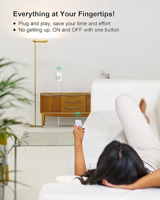 Remote Control Outlet with 2 Remotes, 200FT Long Range Wireless On Off Switch - Image 3