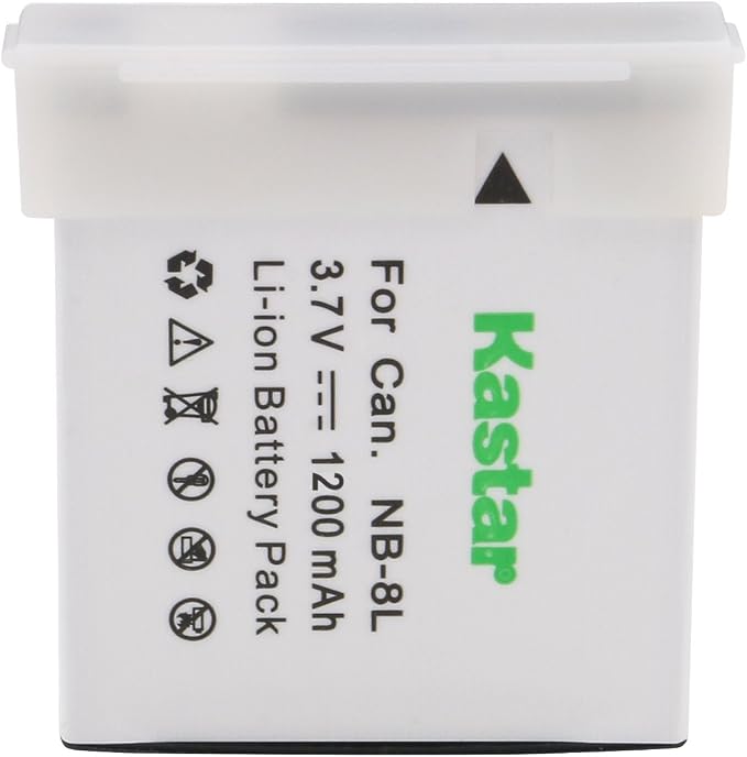 Kastar Battery and AC Charger for Canon NB-8L NB8L CB-2LA CB-2LAE and Canon - Image 2