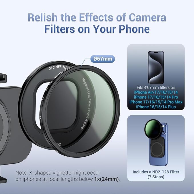 Upgraded 67mm ND Filter for iPhone 17, Magnetic Lens Filter Adapter - Image 6