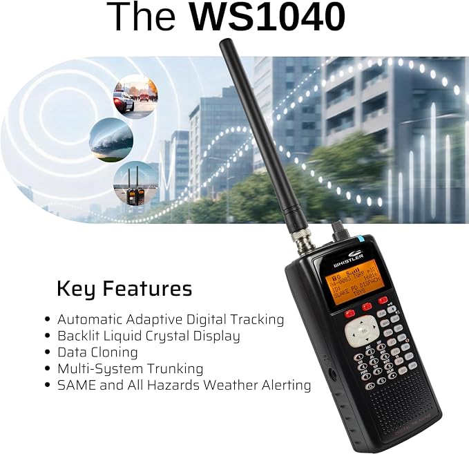 Whistler WS1040 Handheld Digital Scanner – P25 Phase I, Same Weather Alerts - Image 3