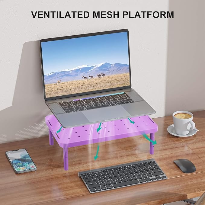 WALI Computer Monitor Stand for Desk, Adjustable Laptop Riser, Desk Monitor - Image 5