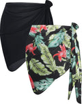 CHICGAL 2 Pieces Women Beach Sarong Bathing Suit Wrap Skirt Sheer Bikini by CHICGAL