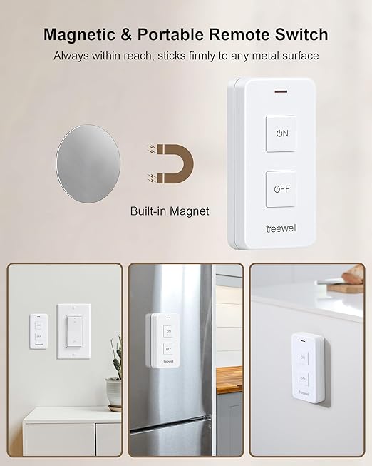 Remote Control Outlet with 2 Remotes, 200FT Long Range Wireless On Off Switch - Image 4