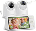 bonoch 2K Baby Monitor with 2 Cameras, 5.5" Split Screen Dual Video Monitor by bonoch