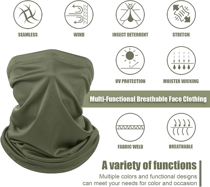 Geyoga 6 Pieces Summer UV Protection Cooling Neck Gaiter Face Clothing Neck - Image 3