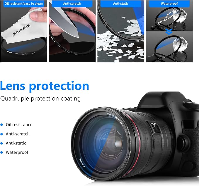 NEEWER 77 mm UV Protection Filter, High Definition/30 Layers of Multi-Layer - Image 4