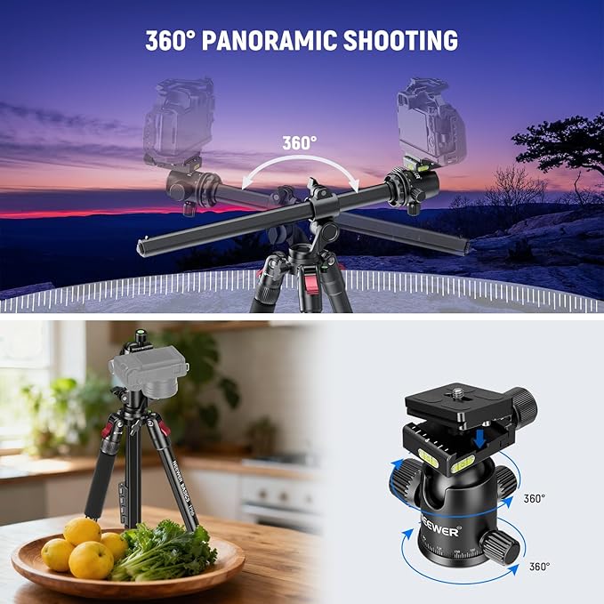 NEEWER Basics 64.5" Horizontal Overhead Tripod - Image 5