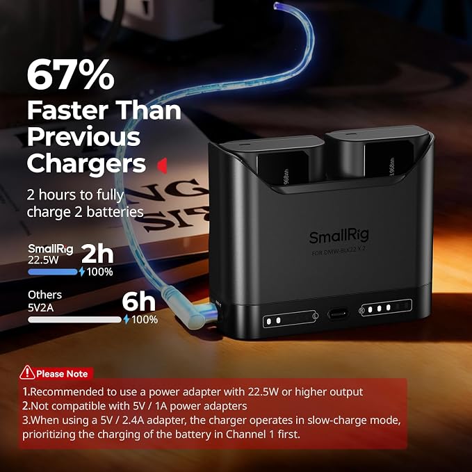 SMALLRIG DMW-BLK22 Camera Battery Set - Image 3