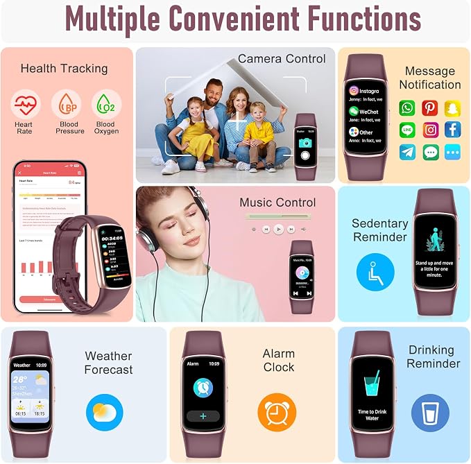 Zeacool Fitness Tracker with 24/7 Heart Rate, Blood Oxygen Sleep Monitor - Image 2
