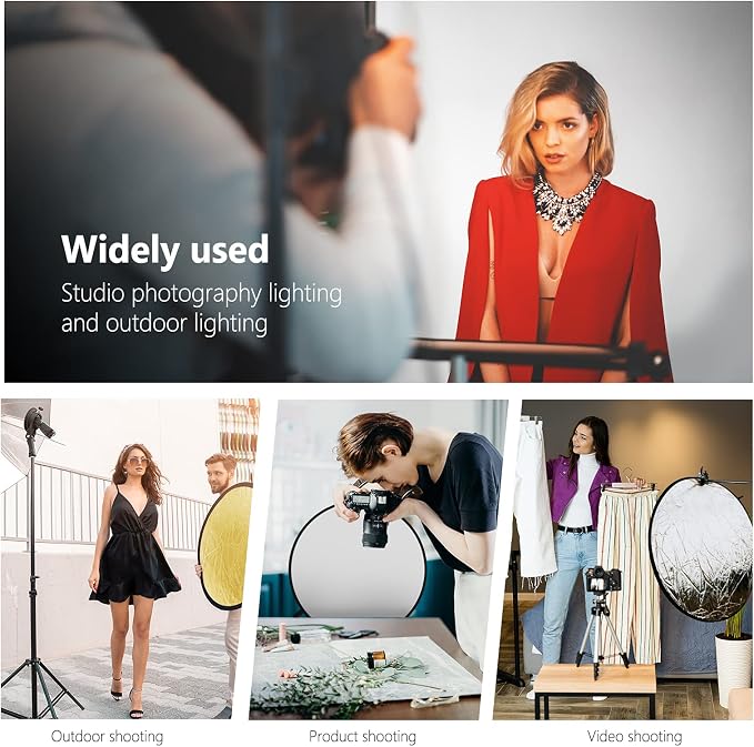 NEEWER 22 Inch/60 Centimeter Light Reflector Light Diffuser 5 in 1 Collapsible - Image 7