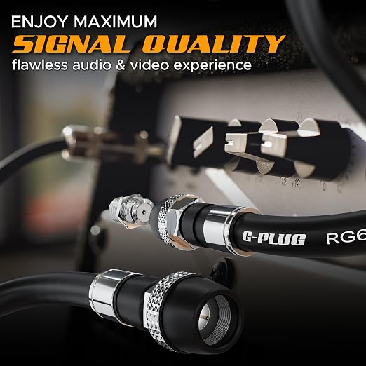 G-PLUG RG6 Coaxial Cable 3FT – Triple Shielded, Waterproof, 75 Ohm - Image 7