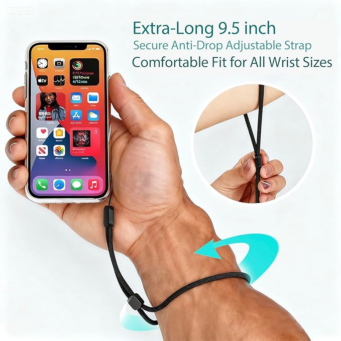 Hukado Hand Wrist Strap Lanyard, 6 Pack 9.5inch Adjustable Nylon Wristlet - Image 2