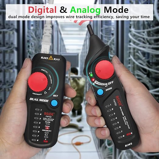 Bside Dual Mode Wire Tracker RJ11 RJ45 Network Cable Tester Toner Generator - Image 3