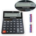 Battery and Solar Unique 120-Step Calculation Check Memory 12 Digit 2 Line by DECKLIT