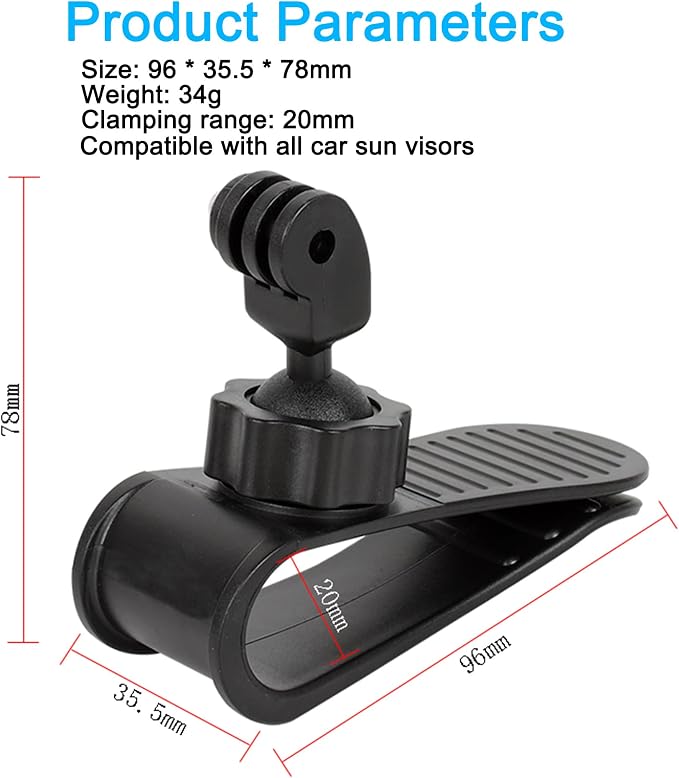 PellKing Car Sun Visor Mount VLOG/Video Holder - Image 4