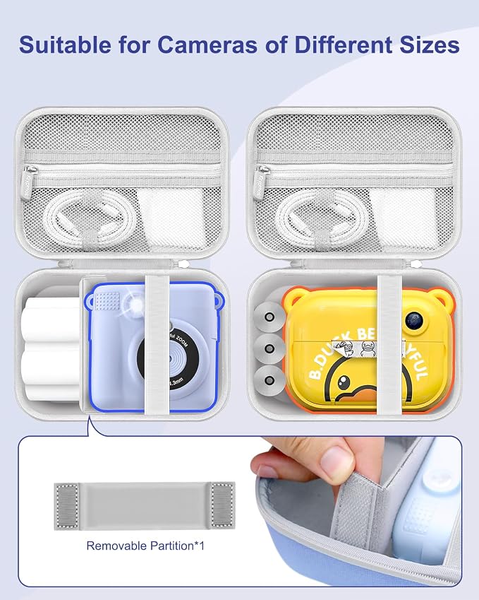 Kids Instant Print Camera Case, Shockproof Storage Bag Compatible - Image 5