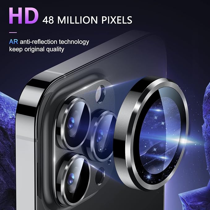 Uyiton for iPhone 14 Pro/iPhone 14 Pro Max Camera Lens Protector, 9H Tempered - Image 3