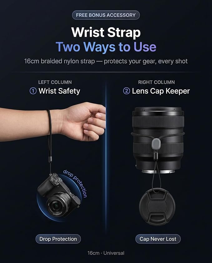 iDaPro Screen Protector for Canon EOS R8 + Hand Lanyard Tempered Glass Easy - Image 4