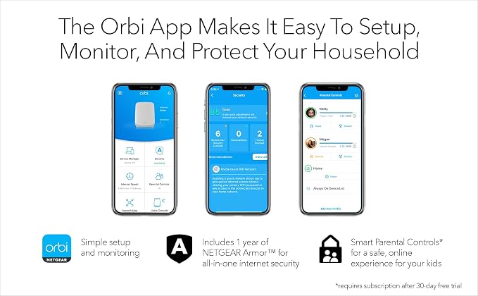 NETGEAR Orbi Whole Home Tri-Band Mesh WiFi 6 System – - Image 4