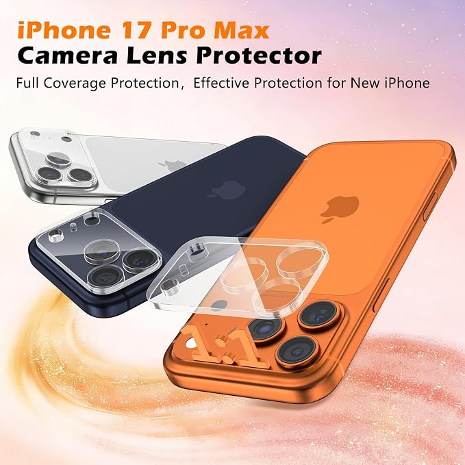 imluckies 3 Pack for iPhone 17 Max 6.9" Camera Lens Protector, HD Clear - Image 2