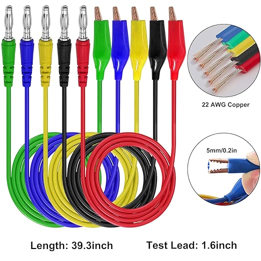 Linkhood 31PCS Back Probe Kit, Banana Plug to Copper Alligator Clip Automotive - Image 3