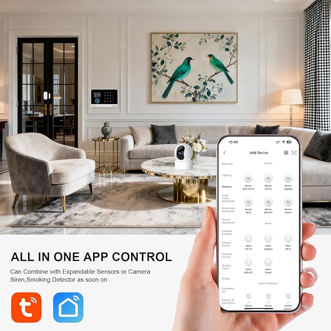 LWOHSI Alarm System for Home Security, 4G GSM/WiFi Wireless Home Alarm System - Image 3