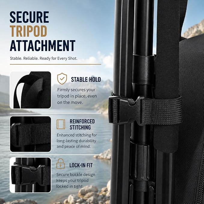 Camera Backpack for Photographers, DSLR Camera Bag - Image 7