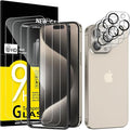 NEW'C 3x for iPhone 15 Pro Max Screen Protector+ 3x Camera Lens Protector by NEWC