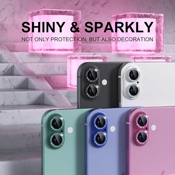 Choiche Compatible for iPhone 16 /iPhone 16 Plus Camera Lens Protector Bling - Image 7