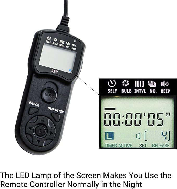 JJC TC-80N3 Intervalometer Timer Remote Shutter Release Time Laspe - Image 7