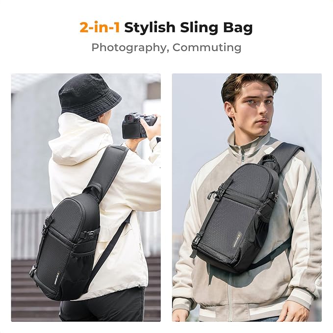 K&F CONCEPT Camera Sling Bag Crossbody Bag Camera Shoulder Backpack - Image 6