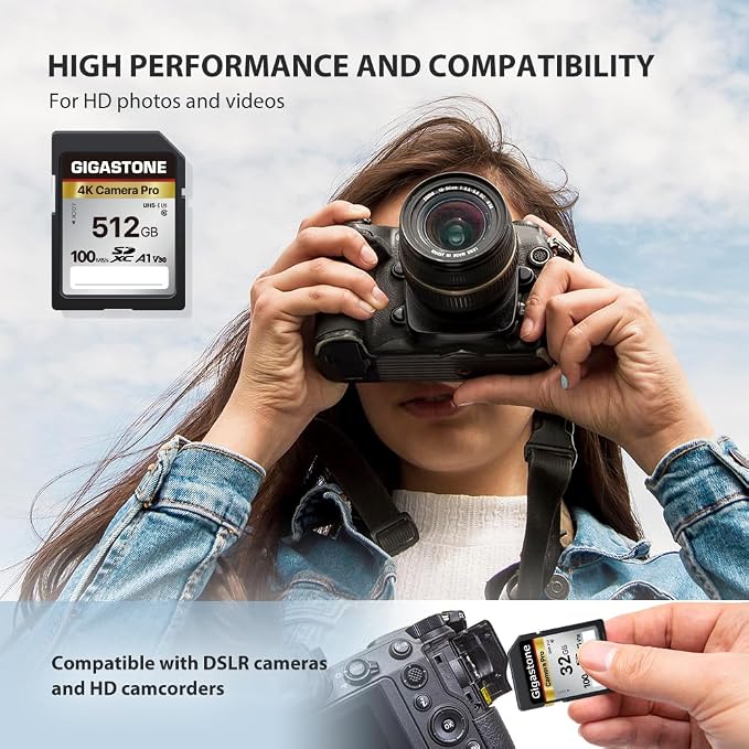 【5-Years Data Recovery】 GIGASTONE SD Card 512GB Memory Card 4K Pro Series Speed - Image 5