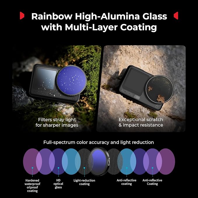 SmallRig ND32 Filter for DJI Osmo Action 6, Snap-On Polarizing Neutral Density - Image 2
