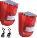 Solar Sound & Light Alarm Outdoor Motion Sensor, 6LEDs Flash Warning Security by QXMH