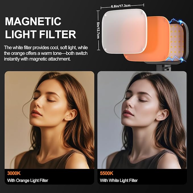 EMART 2-Pack LED Video Light, Portable 3000-5500K CRI97+ Studio Lights - Image 3