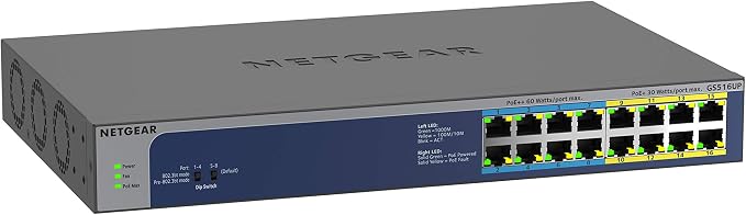 NETGEAR 16-Port Gigabit Ethernet Unmanaged 380W PoE Switch by NETGEAR