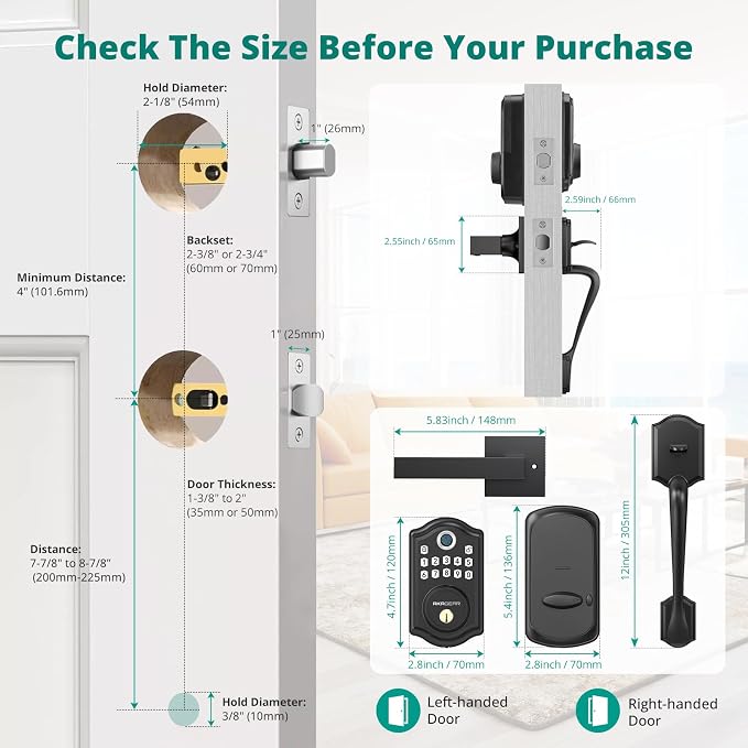 AkaGear DS10 Keyless Entry Door Lock - Image 8
