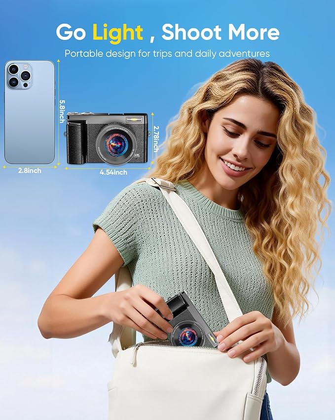 4K Digital Camera for Photography, 2026 Latest WiFi 64MP Vlogging Camera for - Image 8
