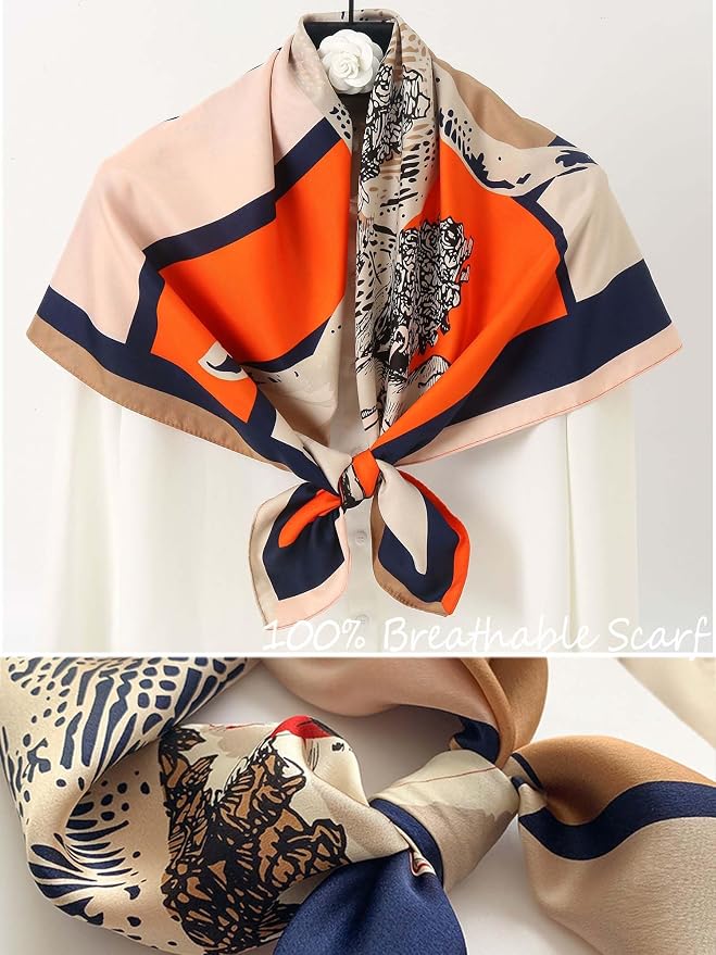 Silky Scarf for Women Lightweight Satin Bandanas Neck Hair Wrap For Sleeping - Image 4