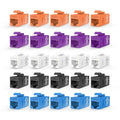 VCE UL-Listed CAT6 Keystone Coupler 25-Pack, Ethernet Coupler Female to Female by VCE