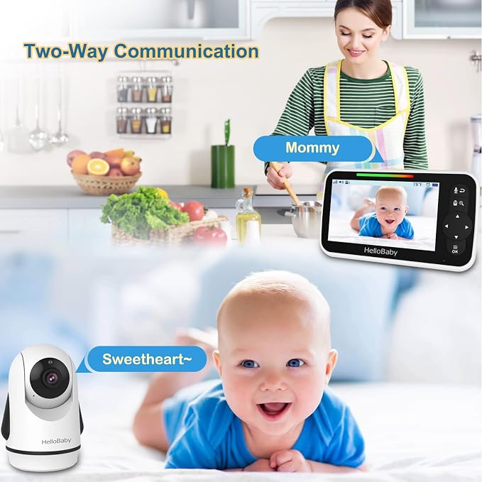 HelloBaby 5 Inch Video Baby Monitor - Image 6