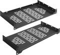 RIVECO 2 PCS 8” Rack Shelves for 19 inches Network Rack & Cabinets, 1U Rack by RIVECO