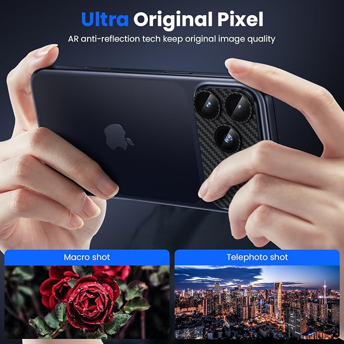 WSKEN for iPhone 17 Pro Camera Lens Protector, Metal Aluminum Alloy Tempered - Image 2