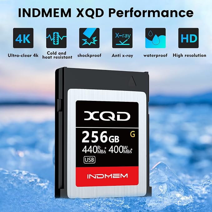 INDMEM XQD 256GB Memory Card, 5X Tough MLC XQD Flash Memory Card High Speed G - Image 2