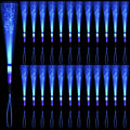 36 Pack Blue Glow Fiber Optic Wands Bulk Light up Wand Glow Sticks by NUDALA